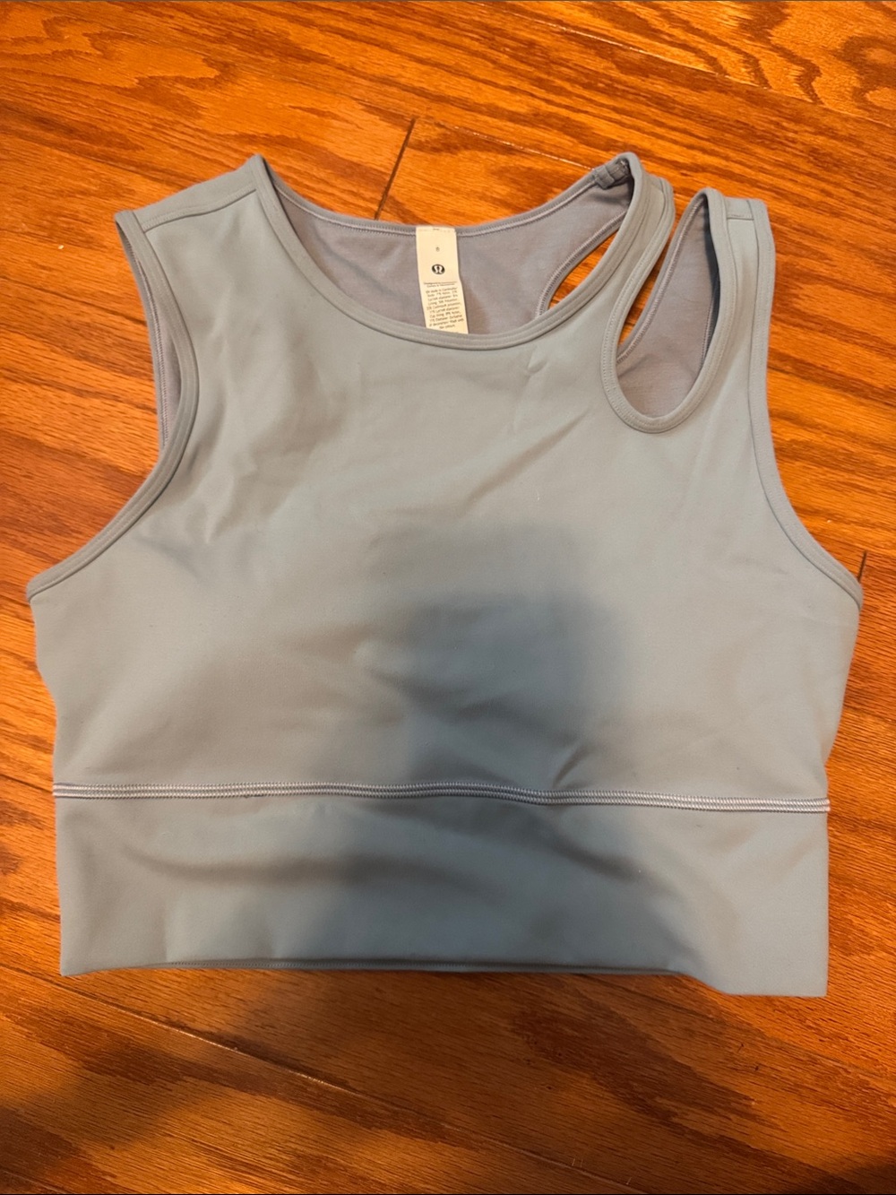 lululemon athletica Grey High-Neck Cropped Sports Bra